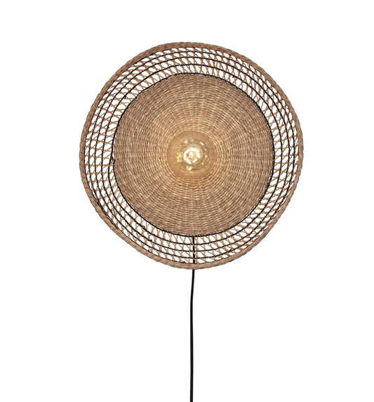 GOOD&MOJO I Wandleuchte I PANTANAL I Farbe: Schwarz I Schirm: Ø45 x 9