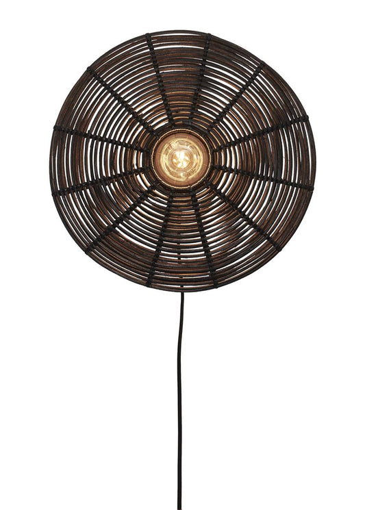 GOOD&MOJO I Wandleuchte I TANAMI I Farbe: Schwarz I Schirm: Ø40 x 10