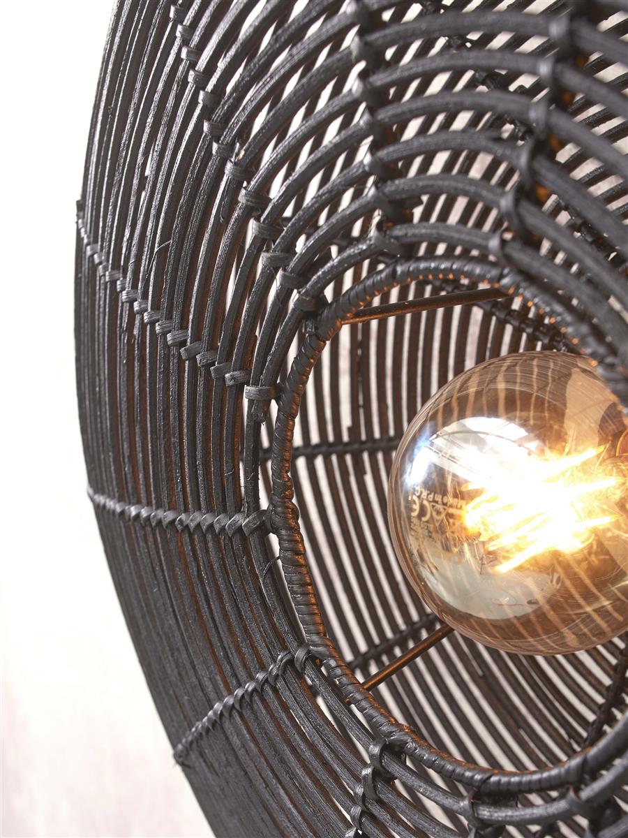 GOOD&MOJO I Wandleuchte I TANAMI I Farbe: Schwarz I Schirm: Ø55 x 14