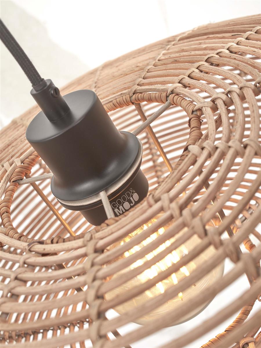 GOOD&MOJO I Hängeleuchte I TANAMI I Farbe: Natur I Schirm: Ø40 x 10