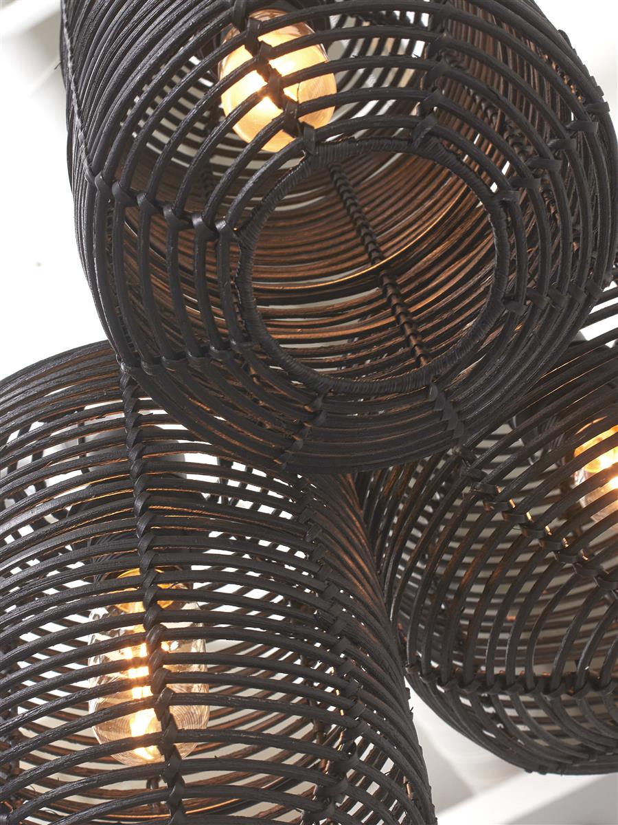 GOOD&MOJO I Hängeleuchte I TANAMI I Farbe: Schwarz I Schirm: Ø18 x 25, Ø25 x 20, Ø 18 x 35