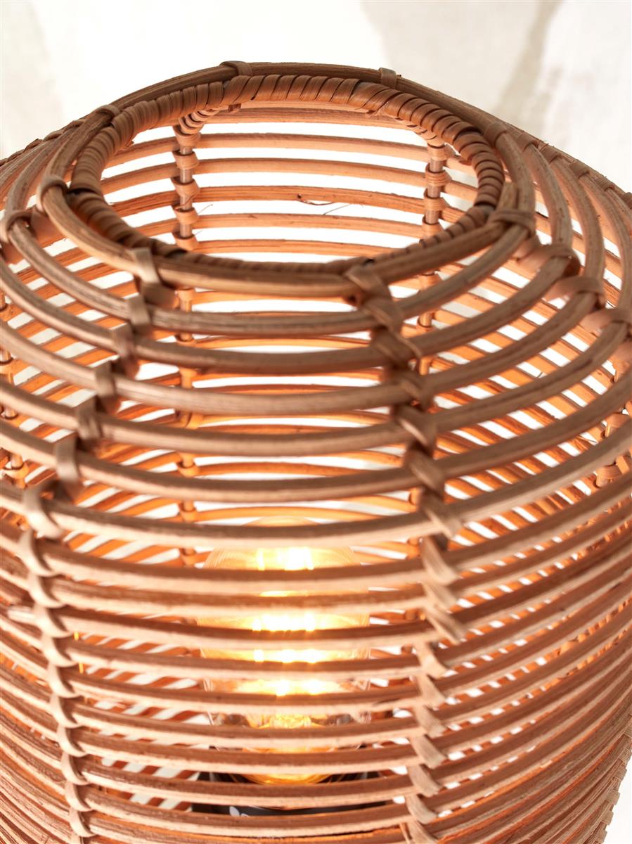 GOOD&MOJO I Tischleuchte I TANAMI I Farbe: Natur I Schirm: Ø18 x 25