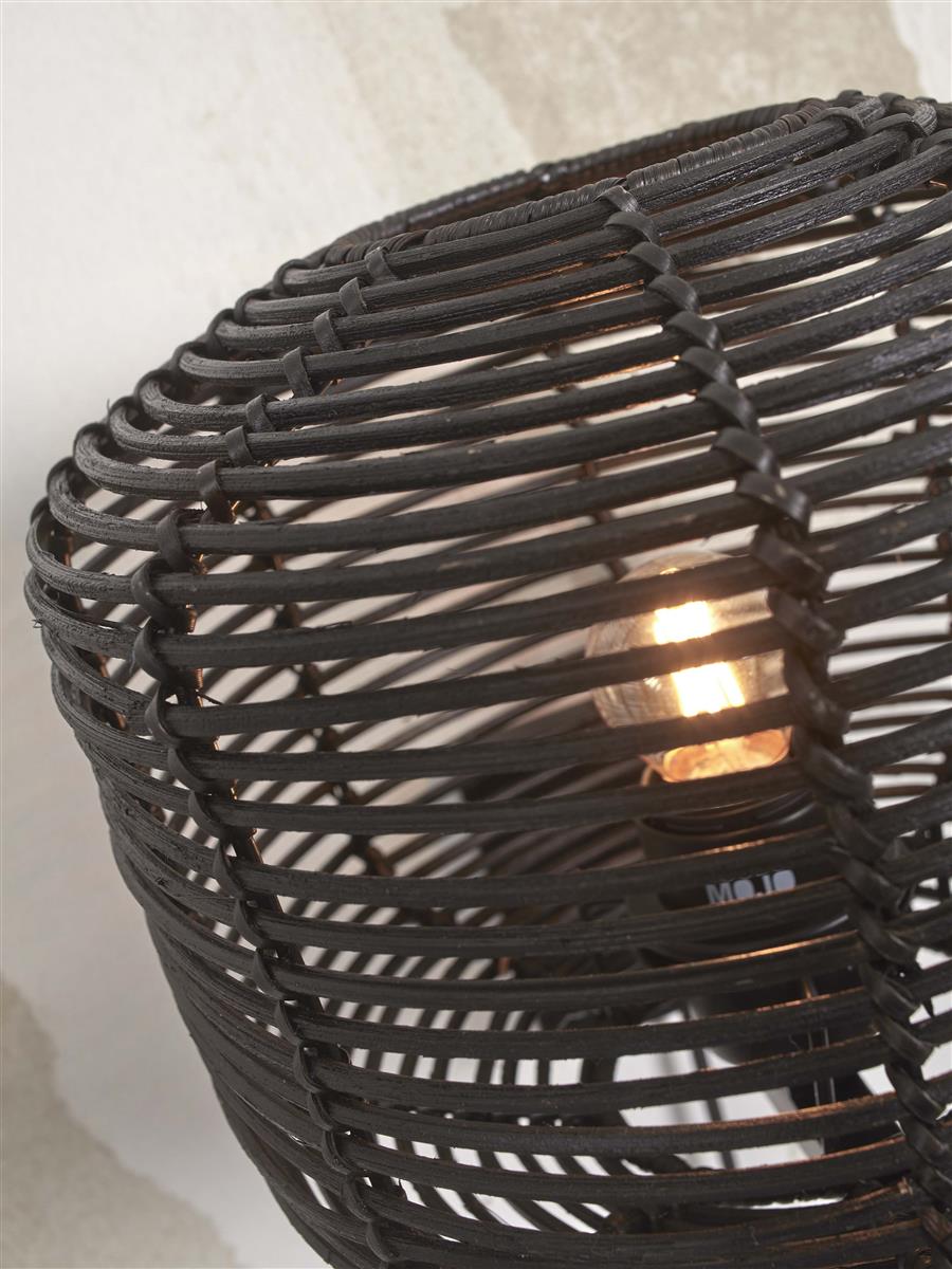 GOOD&MOJO I Wandleuchte I TANAMI I Farbe: Schwarz I Schirm: Ø25 x 20