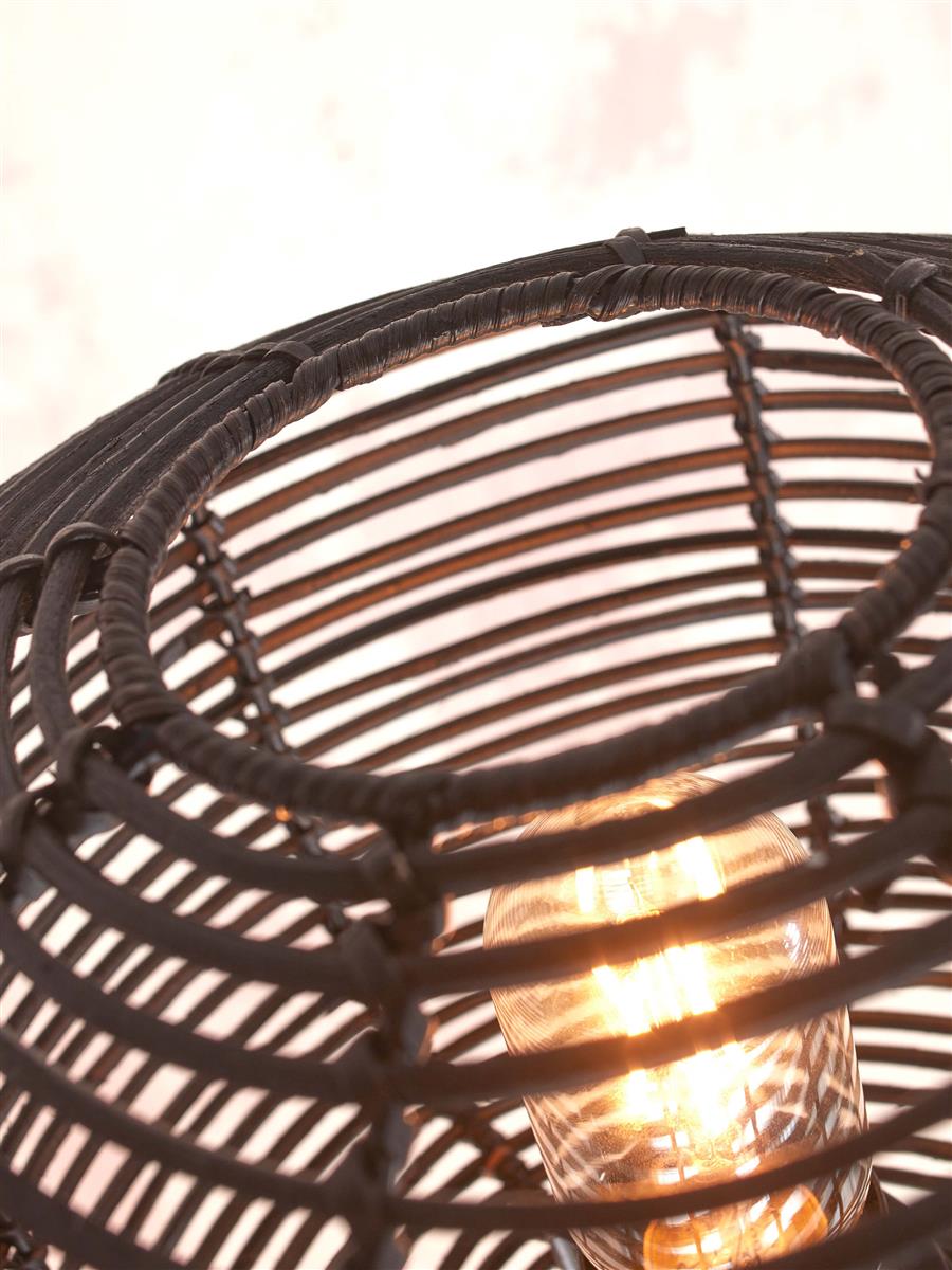 GOOD&MOJO I Tischleuchte I TANAMI I Farbe: Schwarz I Schirm: Ø18 x 25