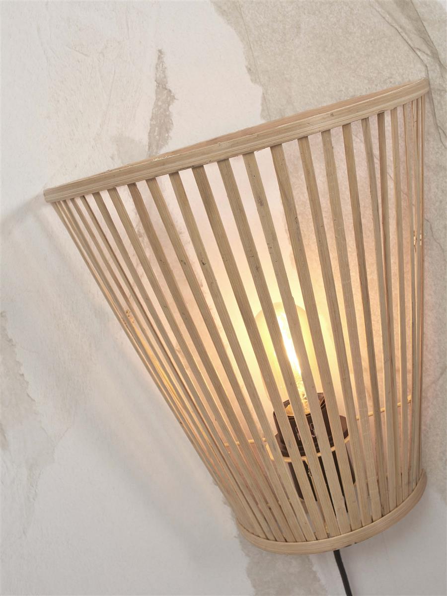 GOOD&MOJO I Wandleuchte I MERAPI I Farbe: Natur I Schirm: Ø30 x 30