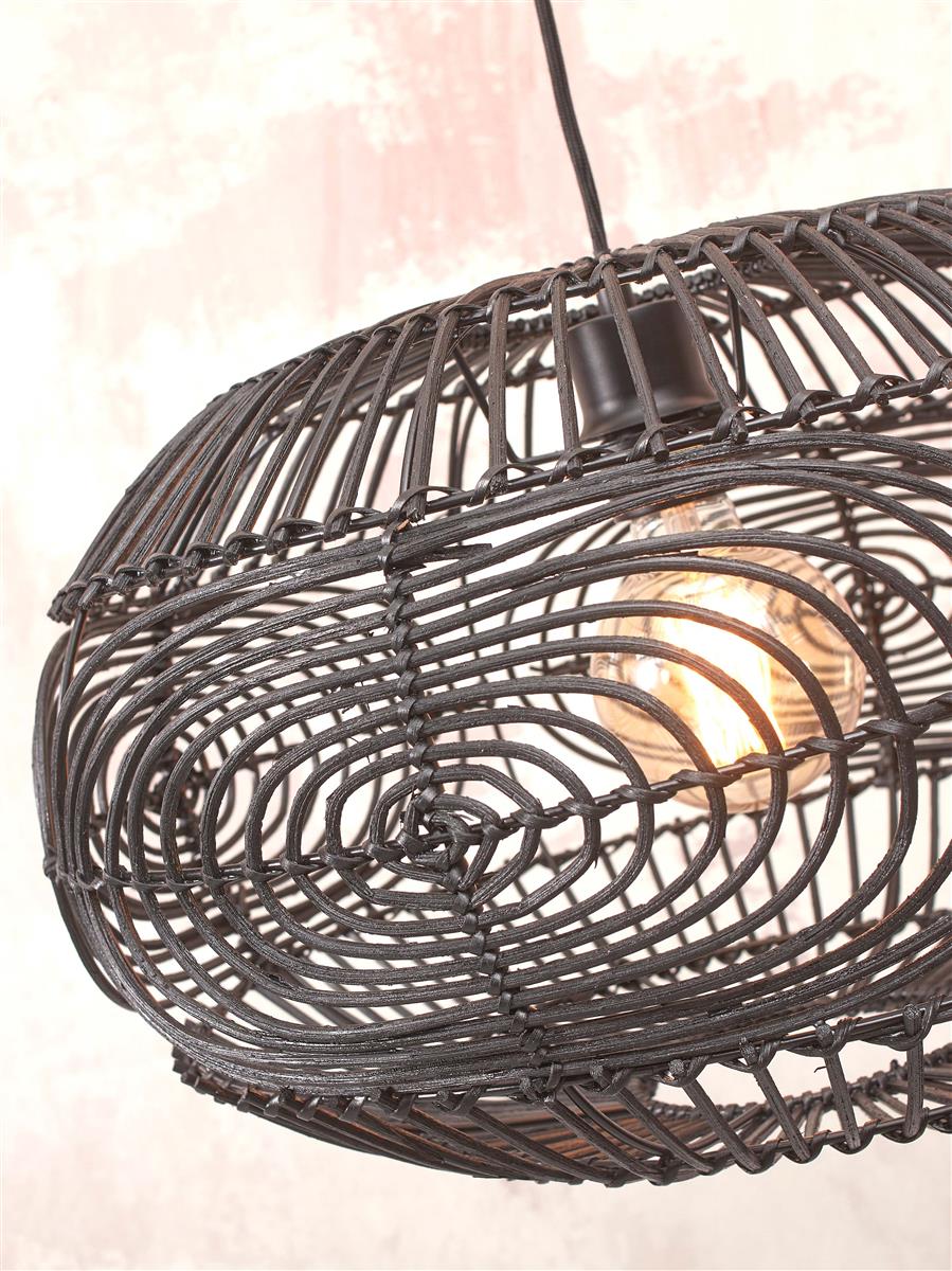 GOOD&MOJO I Stehleuchte I MADEIRA I Farbe: Schwarz I Schirm: Ø48 x 30