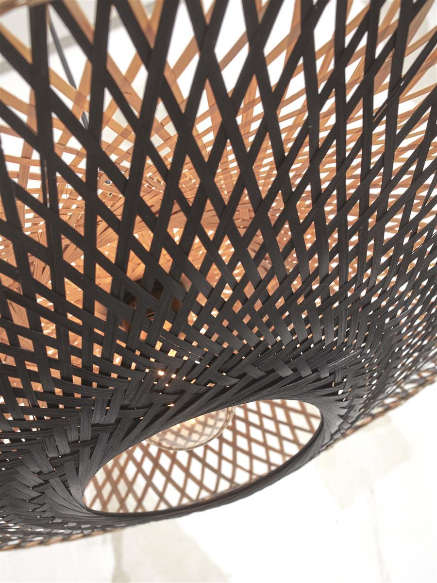 GOOD&MOJO I Deckenleuchte I KALIMANTAN I Farbe: Schwarz I Schirm: Ø30 x 8