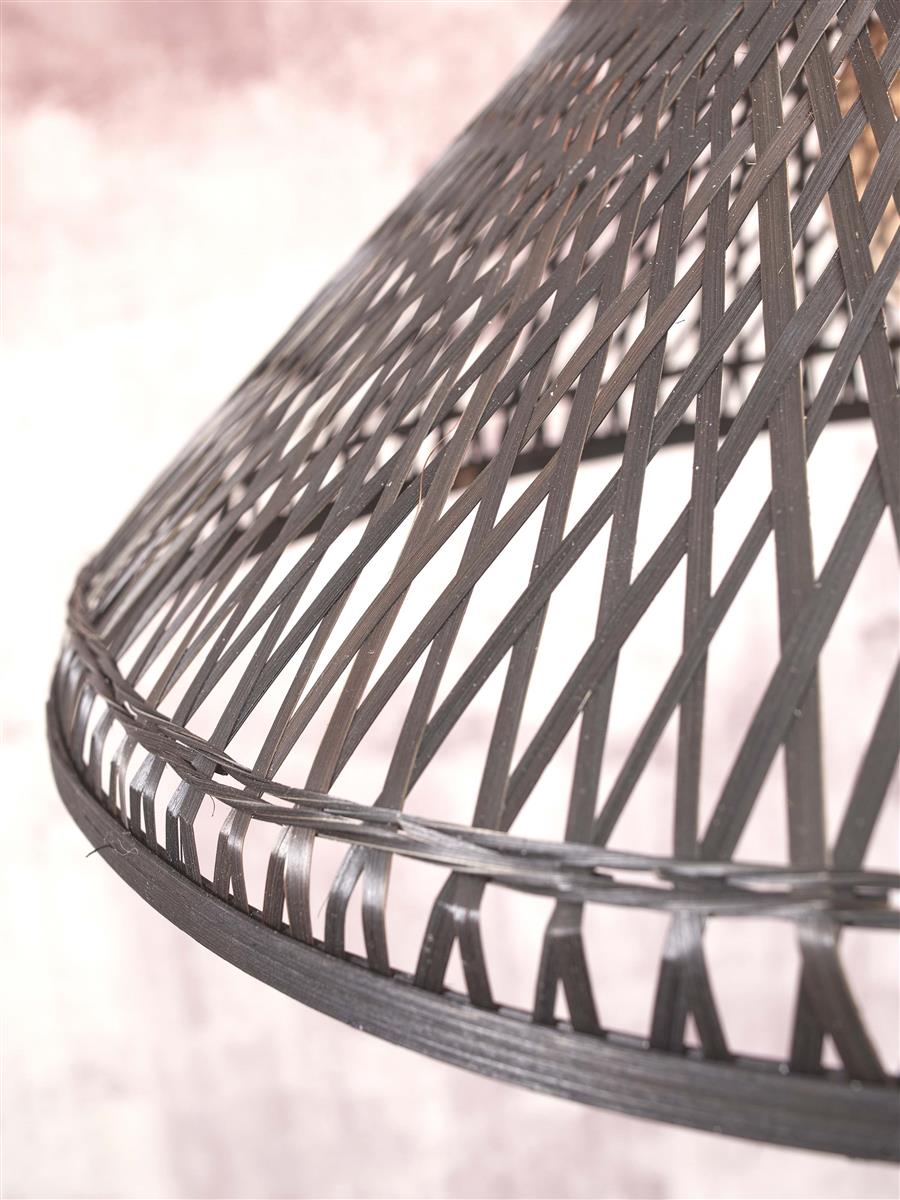 GOOD&MOJO I Hängeleuchte I TAHITI I Farbe: Schwarz I Schirm: Ø45 x 20