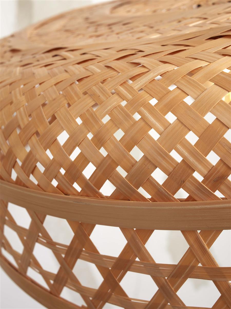 GOOD&MOJO I Hängeleuchte I UBUD I Farbe: Natur I Schirm: Ø60 x 18