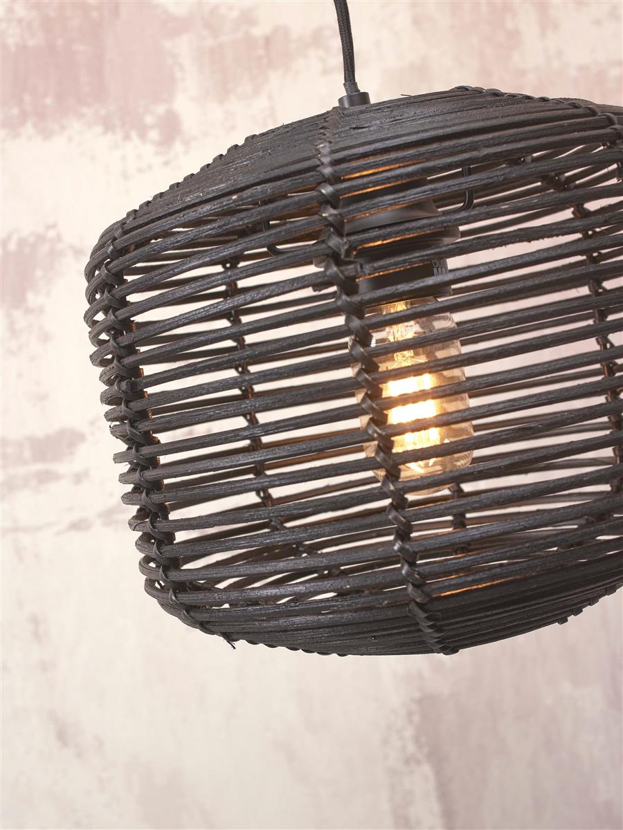 GOOD&MOJO I Hängeleuchte I TANAMI I Farbe: Schwarz I Schirm: Ø25 x 20