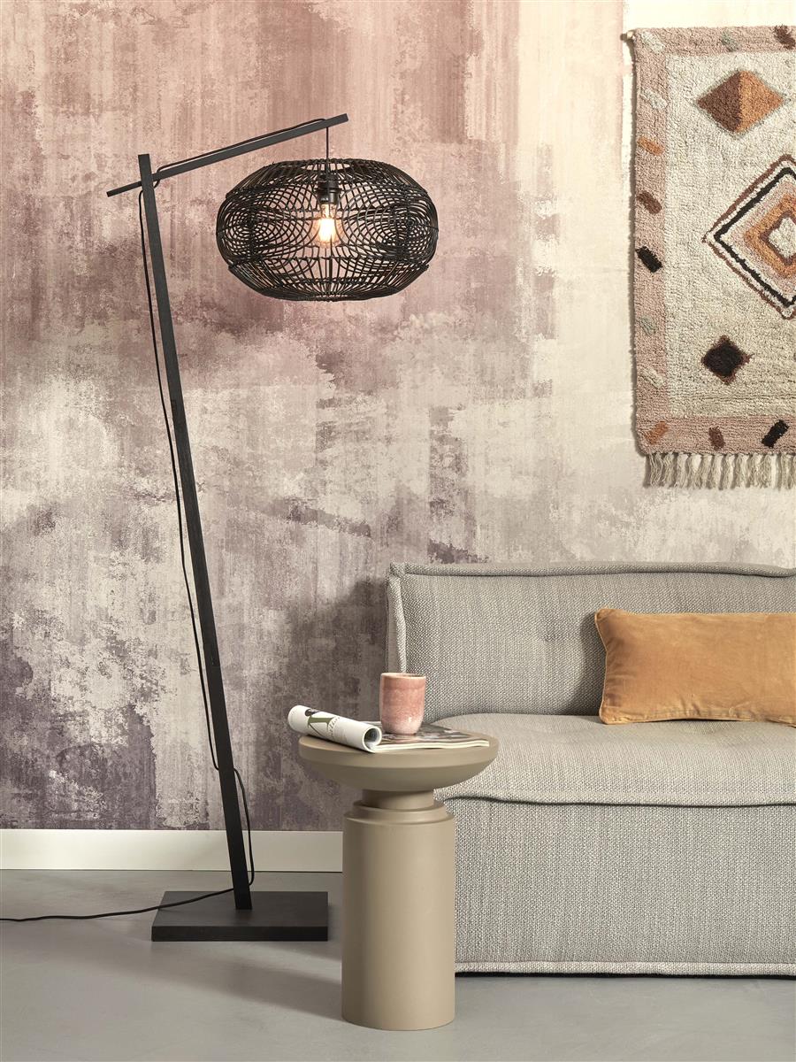 GOOD&MOJO I Stehleuchte I MADEIRA I Farbe: Schwarz I Schirm: Ø48 x 30