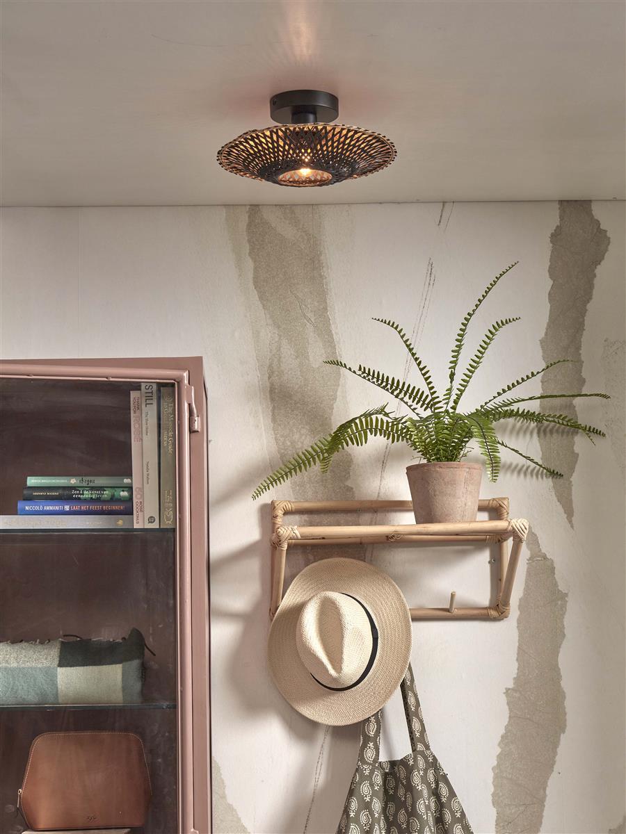 GOOD&MOJO I Deckenleuchte I KALIMANTAN I Farbe: Schwarz I Schirm: Ø30 x 8