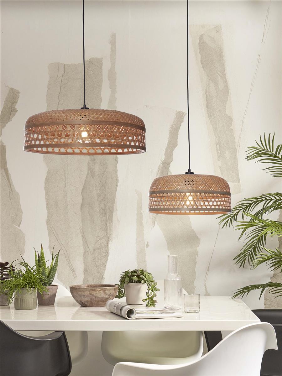 GOOD&MOJO I Hängeleuchte I UBUD I Farbe: Natur I Schirm: Ø60 x 18