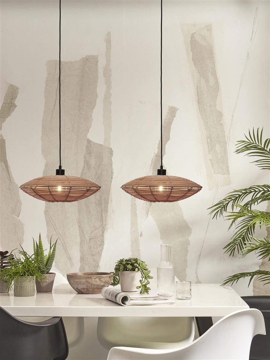 GOOD&MOJO I Hängeleuchte I TANAMI I Farbe: Natur I Schirm: Ø40 x 10