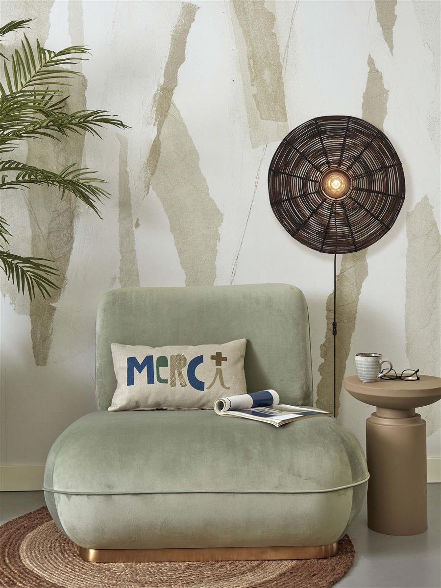 GOOD&MOJO I Wandleuchte I TANAMI I Farbe: Schwarz I Schirm: Ø55 x 14