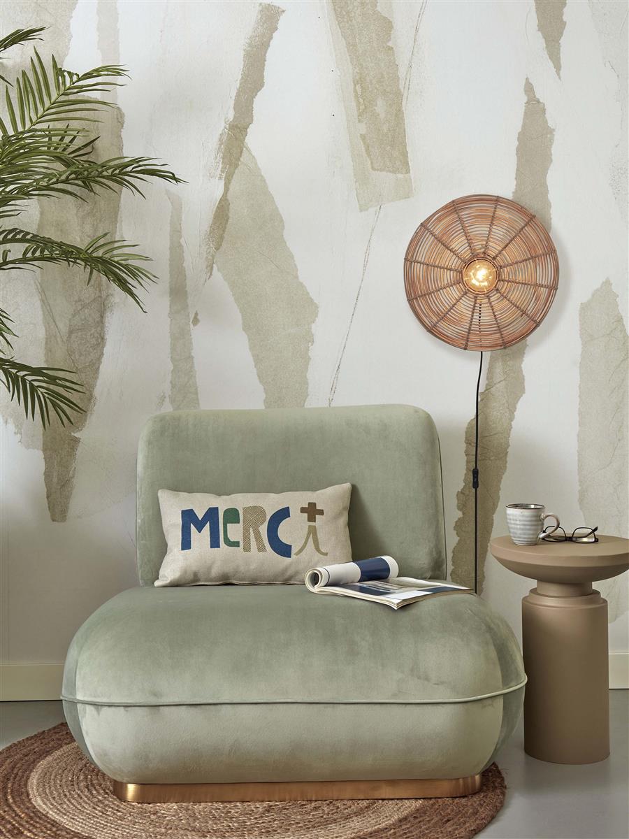 GOOD&MOJO I Wandleuchte I TANAMI I Farbe: Natur I Schirm: Ø40 x 10