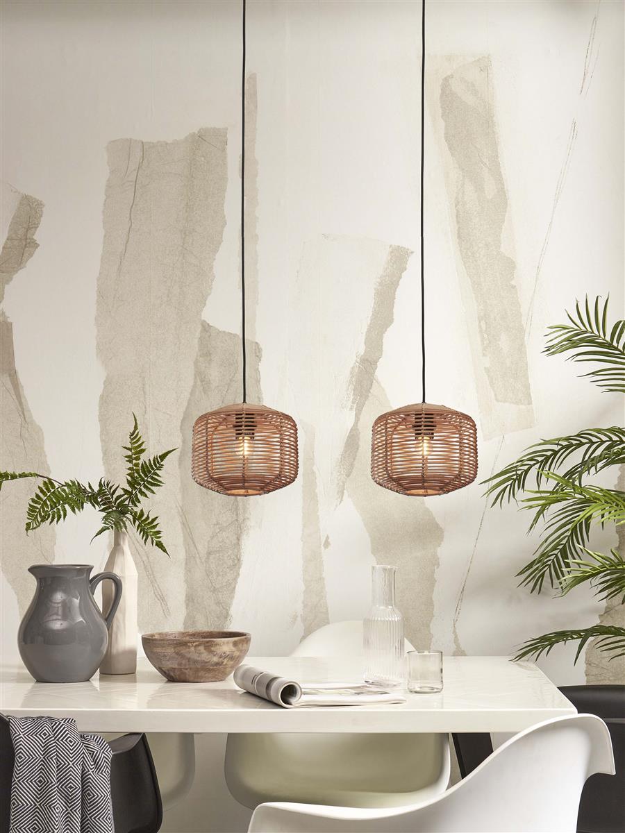 GOOD&MOJO I Hängeleuchte I TANAMI I Farbe: Natur I Schirm: Ø25 x 20