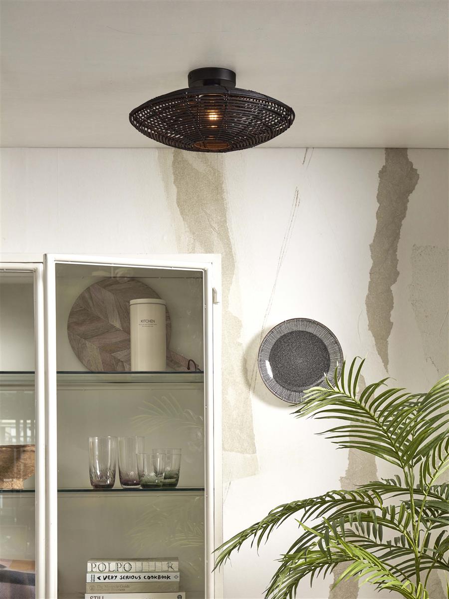 GOOD&MOJO I Deckenleuchte I TANAMI I Farbe: Schwarz I Schirm: Ø40 x 10