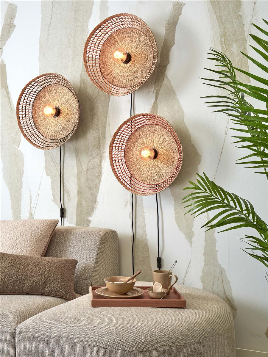 GOOD&MOJO I Wandleuchte I PANTANAL I Farbe: Schwarz I Schirm: Ø45 x 9