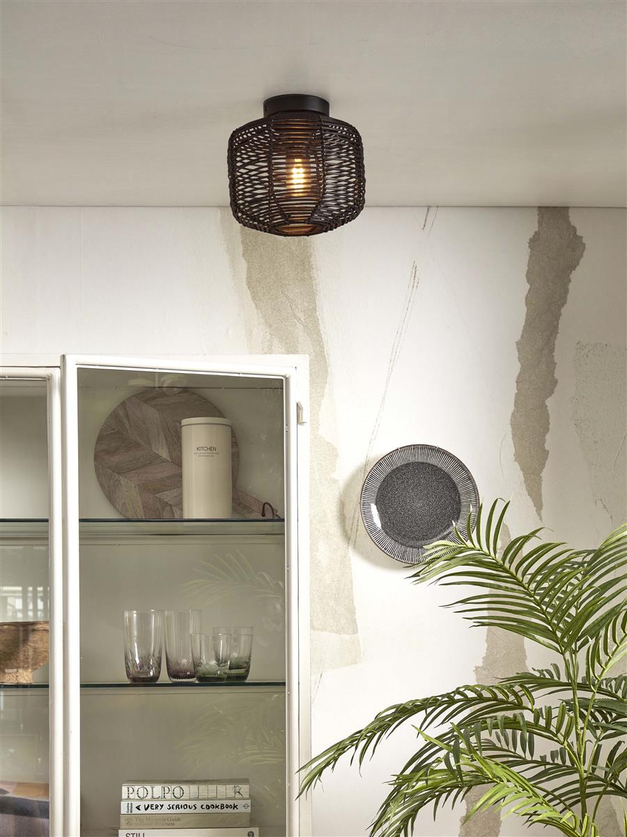 GOOD&MOJO I Deckenleuchte I TANAMI I Farbe: Schwarz I Schirm: Ø25 x 20