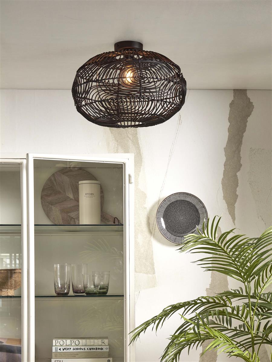 GOOD&MOJO I Deckenleuchte I MADEIRA I Farbe: Schwarz I Schirm: Ø48 x 30