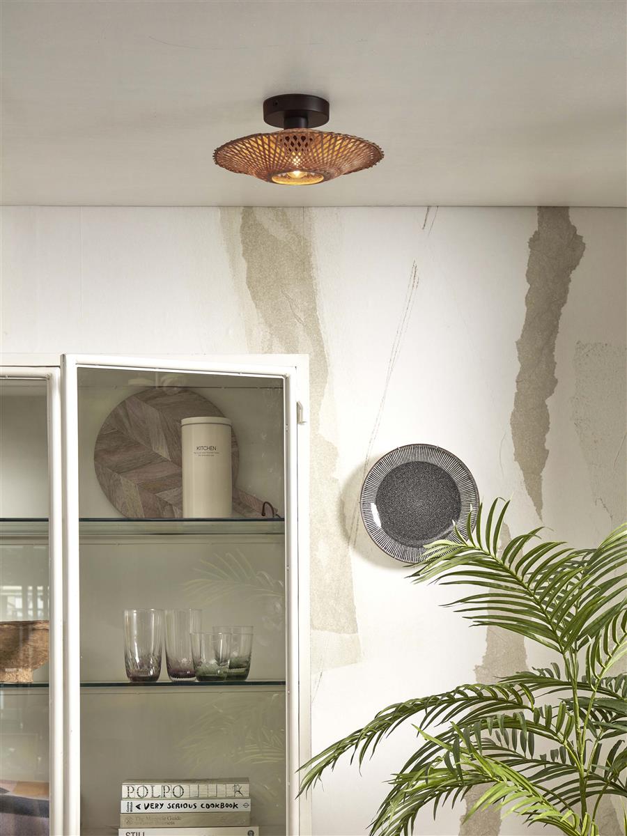 GOOD&MOJO I Deckenleuchte I KALIMANTAN I Farbe: Natur I Schirm: Ø30 x 8