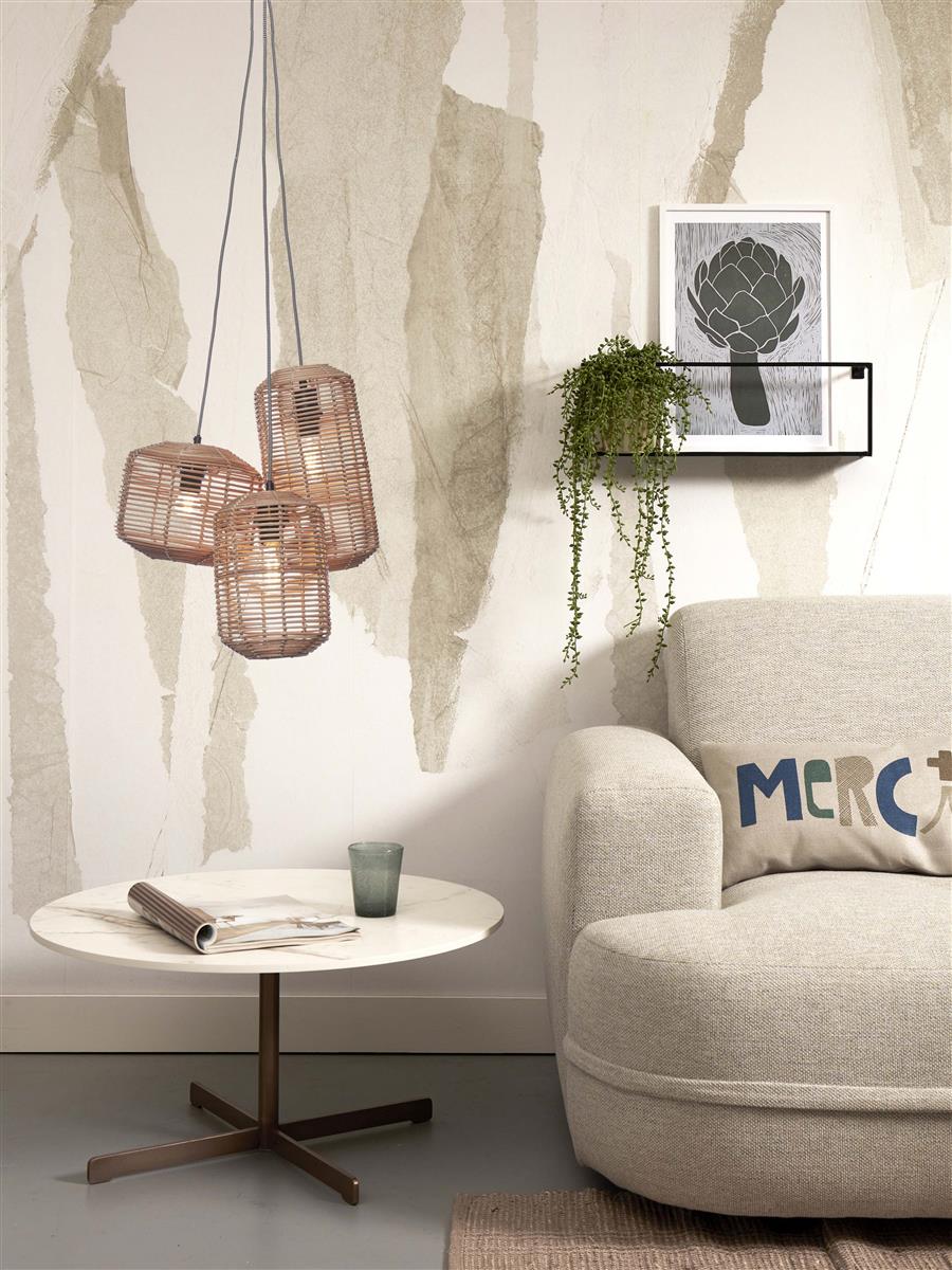 GOOD&MOJO I Hängeleuchte I TANAMI I Farbe: Natur I Schirm: Ø18 x 25, Ø25 x 20, Ø 18 x 35