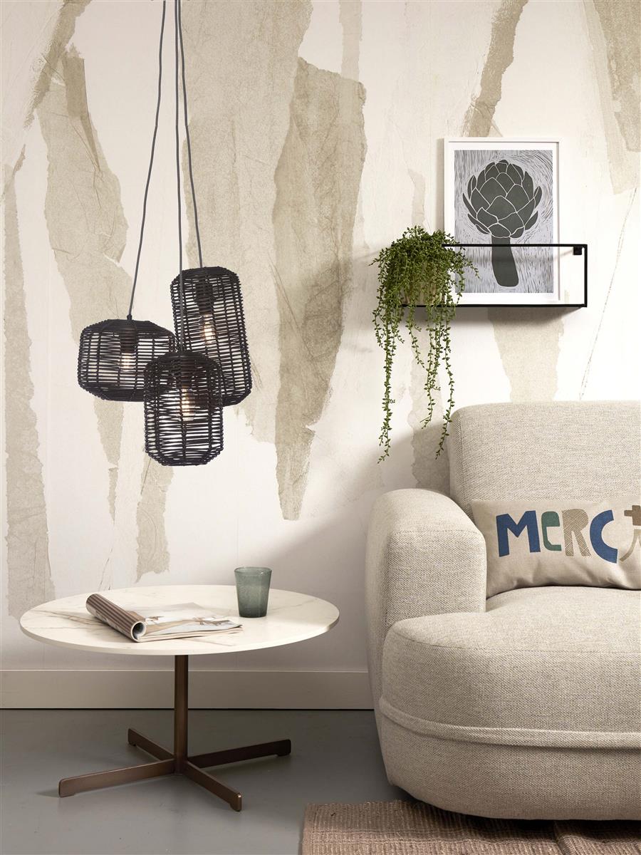 GOOD&MOJO I Hängeleuchte I TANAMI I Farbe: Schwarz I Schirm: Ø18 x 25, Ø25 x 20, Ø 18 x 35