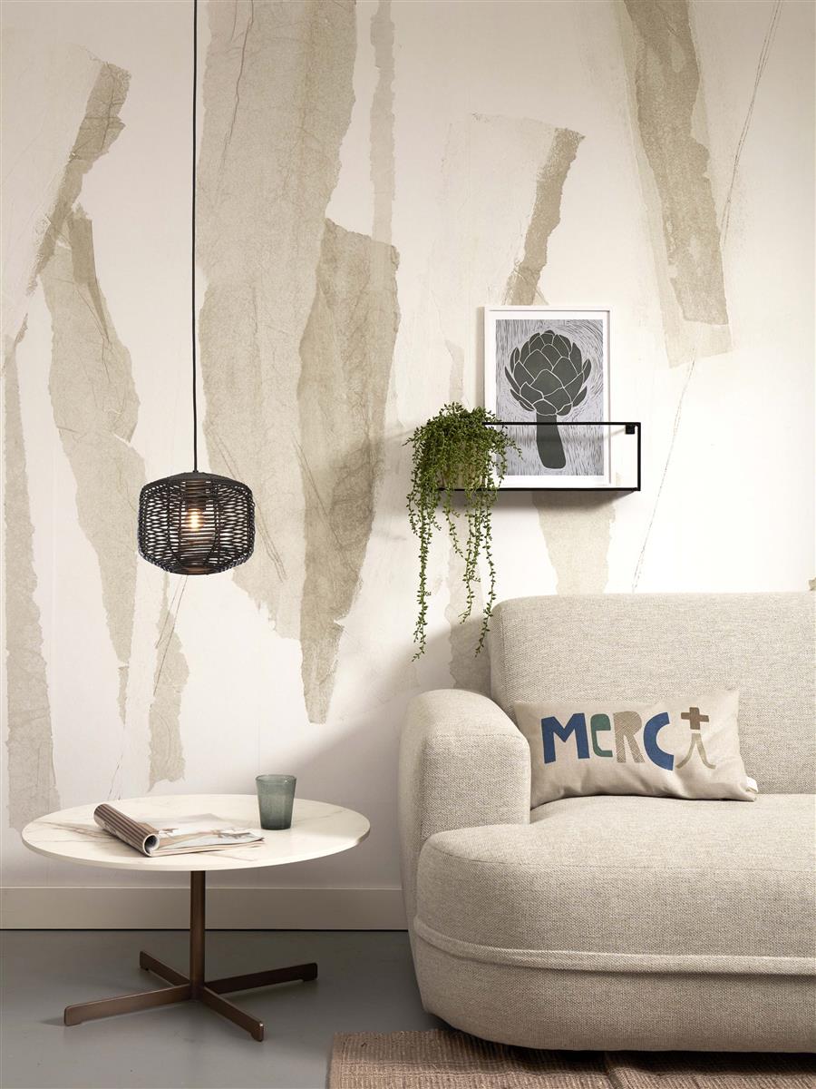 GOOD&MOJO I Hängeleuchte I TANAMI I Farbe: Schwarz I Schirm: Ø25 x 20