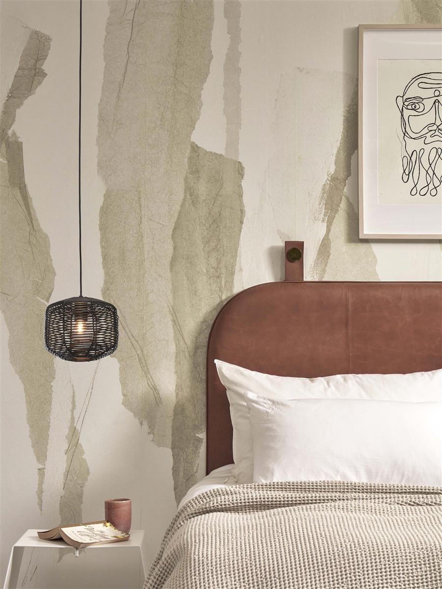 GOOD&MOJO I Hängeleuchte I TANAMI I Farbe: Schwarz I Schirm: Ø25 x 20