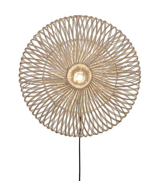 GOOD&MOJO I Wandleuchte I ZANZIBAR I Farbe: Weiß  I Schirm: Ø55 x 14