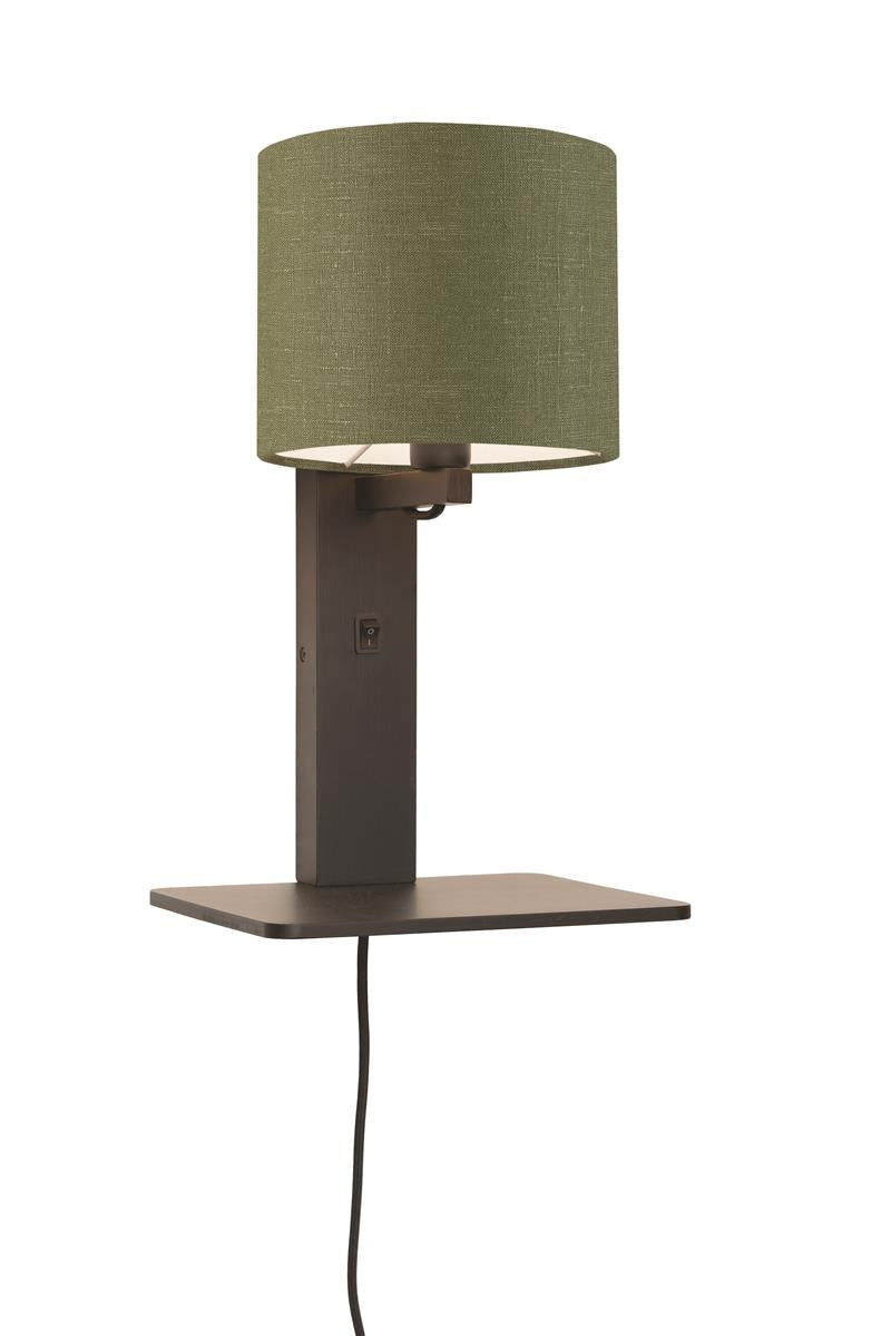 Good&Mojo I Wandleuchte I ANDES I Farbe: Grüner Wald I Schirm: Ø18 x 15