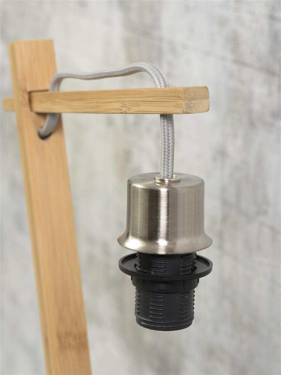 Good&Mojo I Tischleuchte I ANDES I Farbe: Dunkelgrau I Schirm: Ø18 x 15