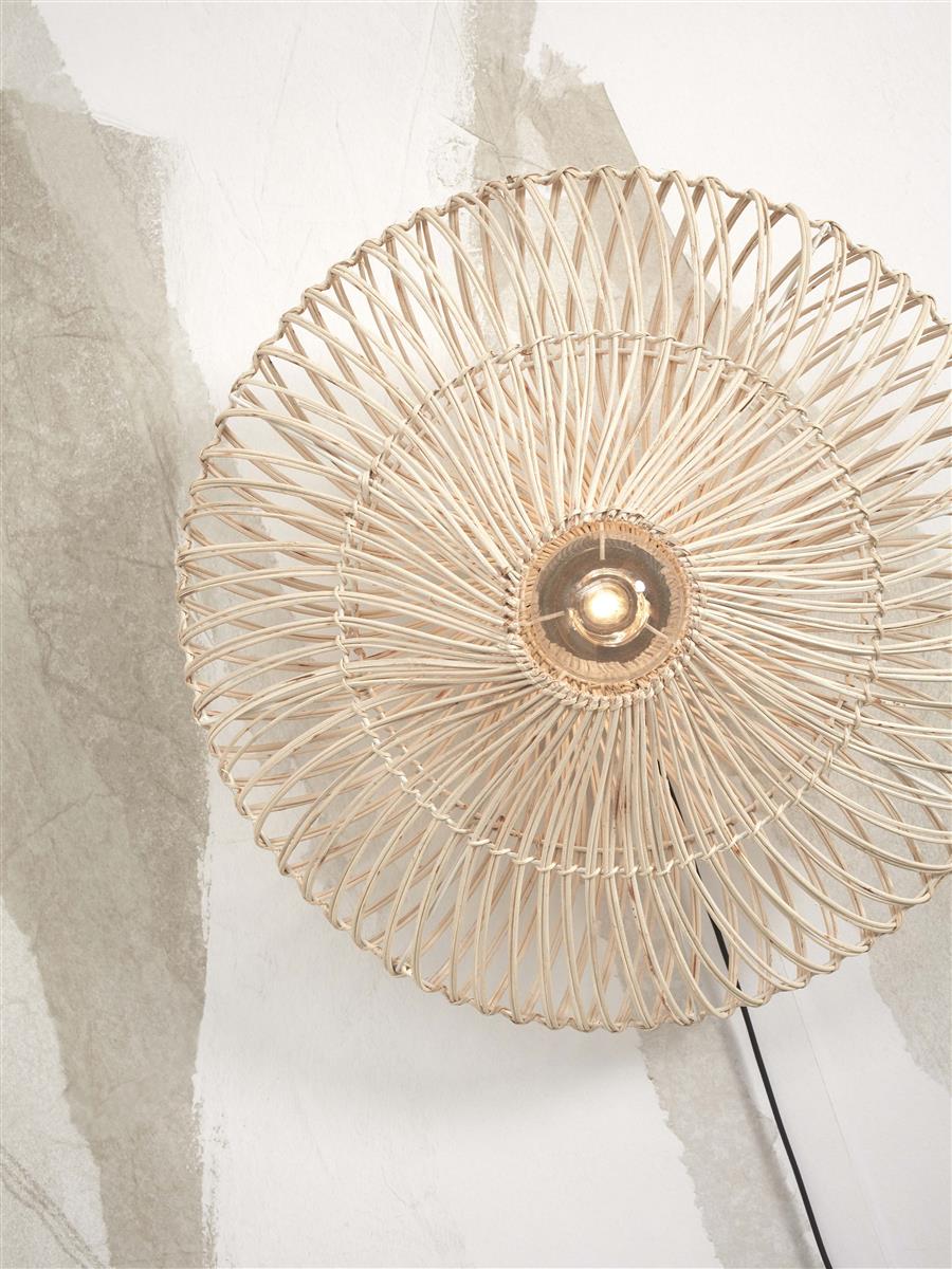 GOOD&MOJO I Wandleuchte I ZANZIBAR I Farbe: Weiß  I Schirm: Ø40 x 12