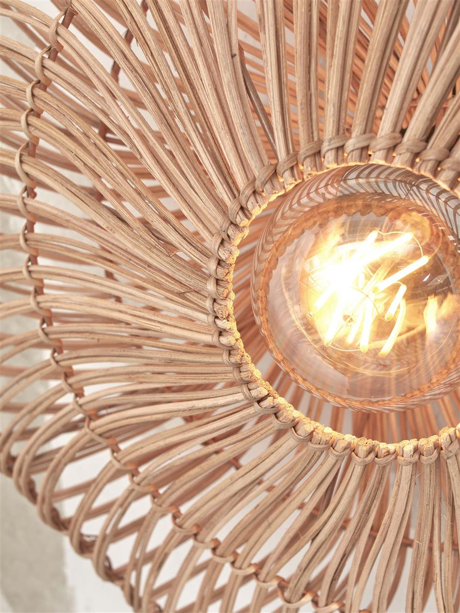 GOOD&MOJO I Wandleuchte I ZANZIBAR I Farbe: Natur I Schirm: Ø40 x 12