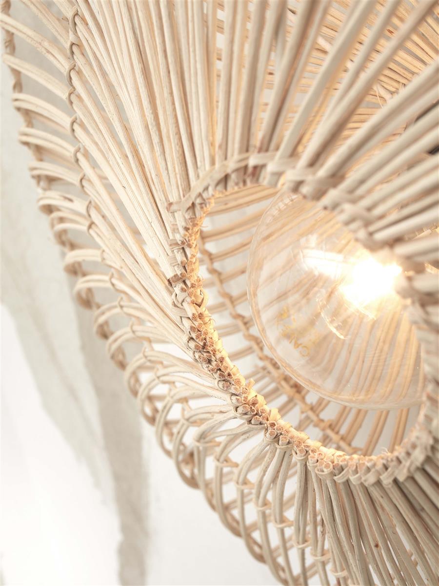 GOOD&MOJO I Wandleuchte I ZANZIBAR I Farbe: Weiß  I Schirm: Ø55 x 14