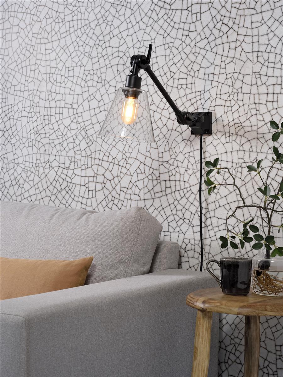 it's about RoMi I Wandleuchte I AMSTERDAM I Farbe: Transparent I Schirm: Ø16,5 x 15