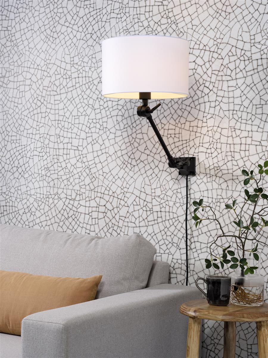 it's about RoMi I Wandleuchte I AMSTERDAM I Farbe: Weiß I Schirm: Ø32 x 20