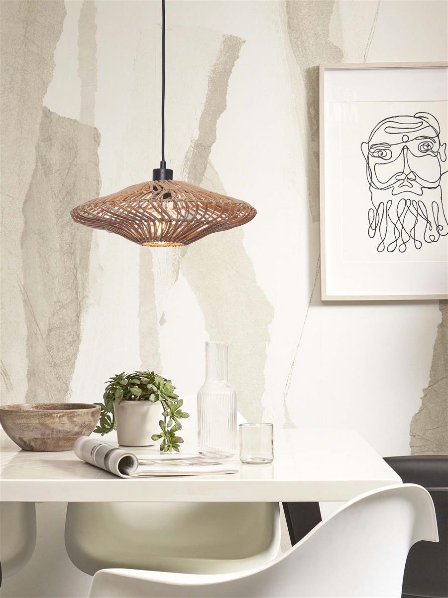 GOOD&MOJO I Hängeleuchte I ZANZIBAR I Farbe: Natur I Schirm: Ø40 x 12