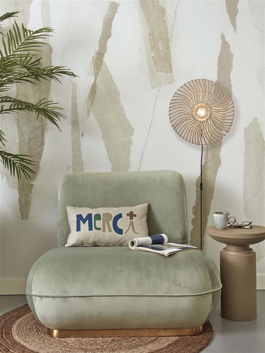 GOOD&MOJO I Wandleuchte I ZANZIBAR I Farbe: Weiß  I Schirm: Ø40 x 12