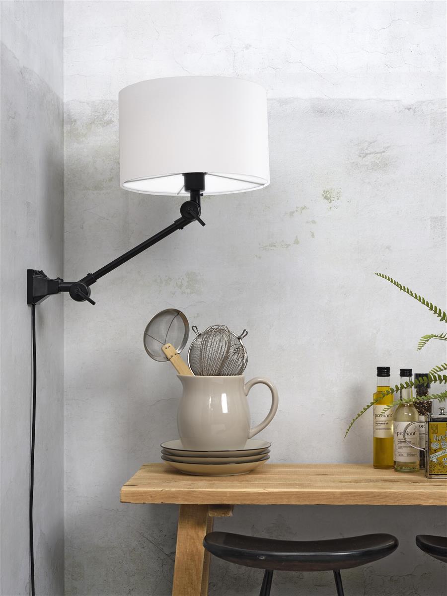 it's about RoMi I Wandleuchte I AMSTERDAM I Farbe: Weiß I Schirm: Ø32 x 20