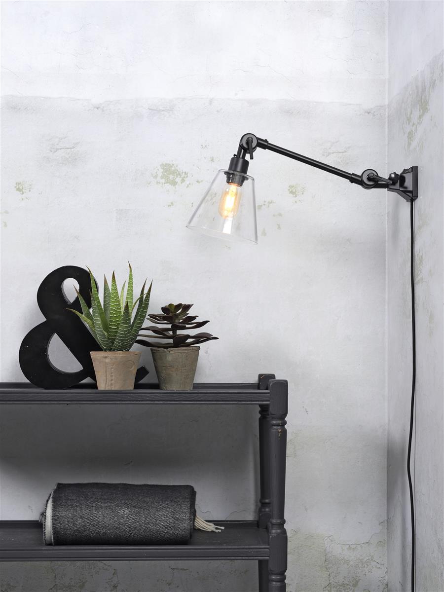 it's about RoMi I Wandleuchte I AMSTERDAM I Farbe: Transparent I Schirm: Ø16,5 x 15