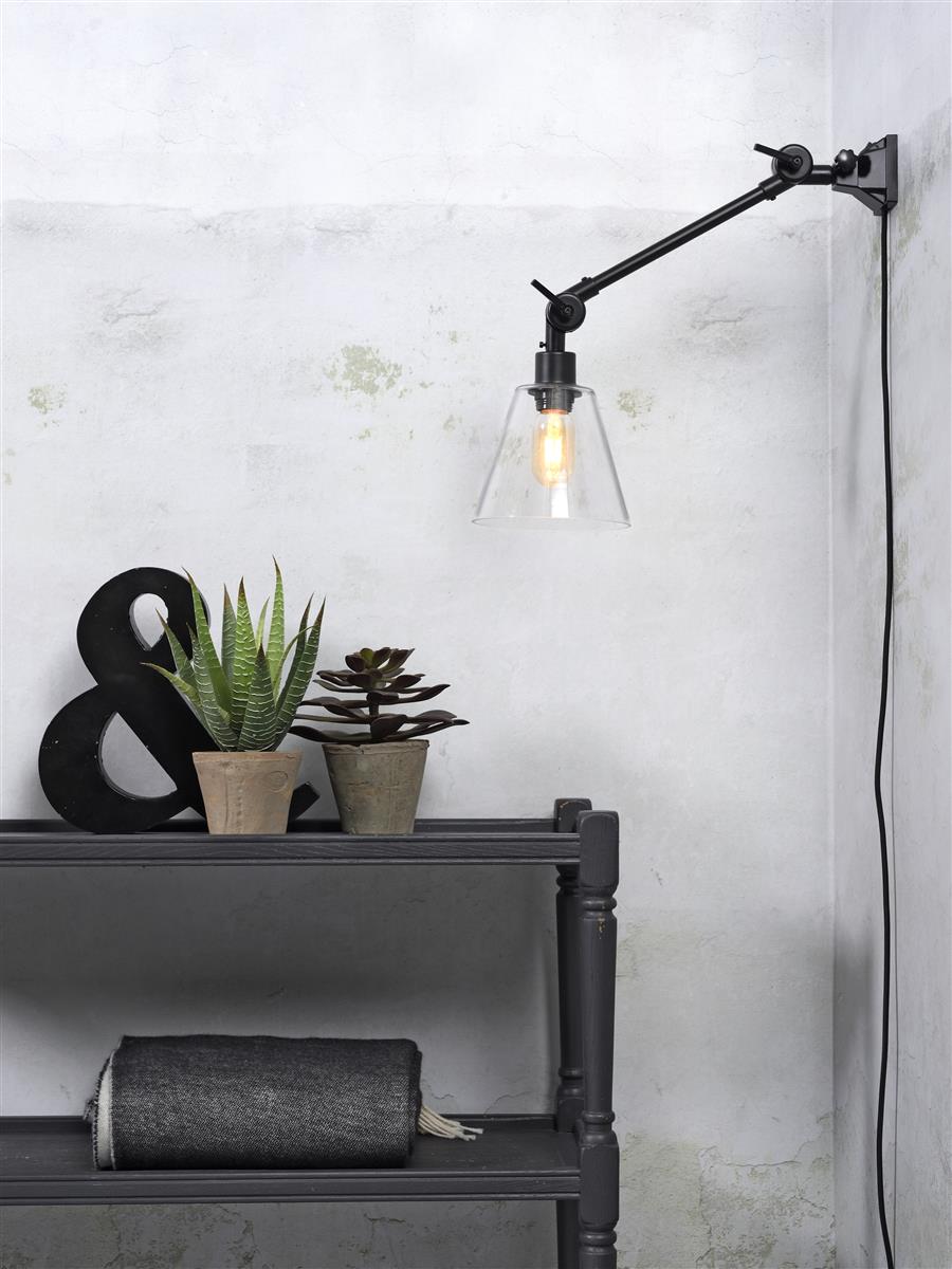 it's about RoMi I Wandleuchte I AMSTERDAM I Farbe: Transparent I Schirm: Ø16,5 x 15