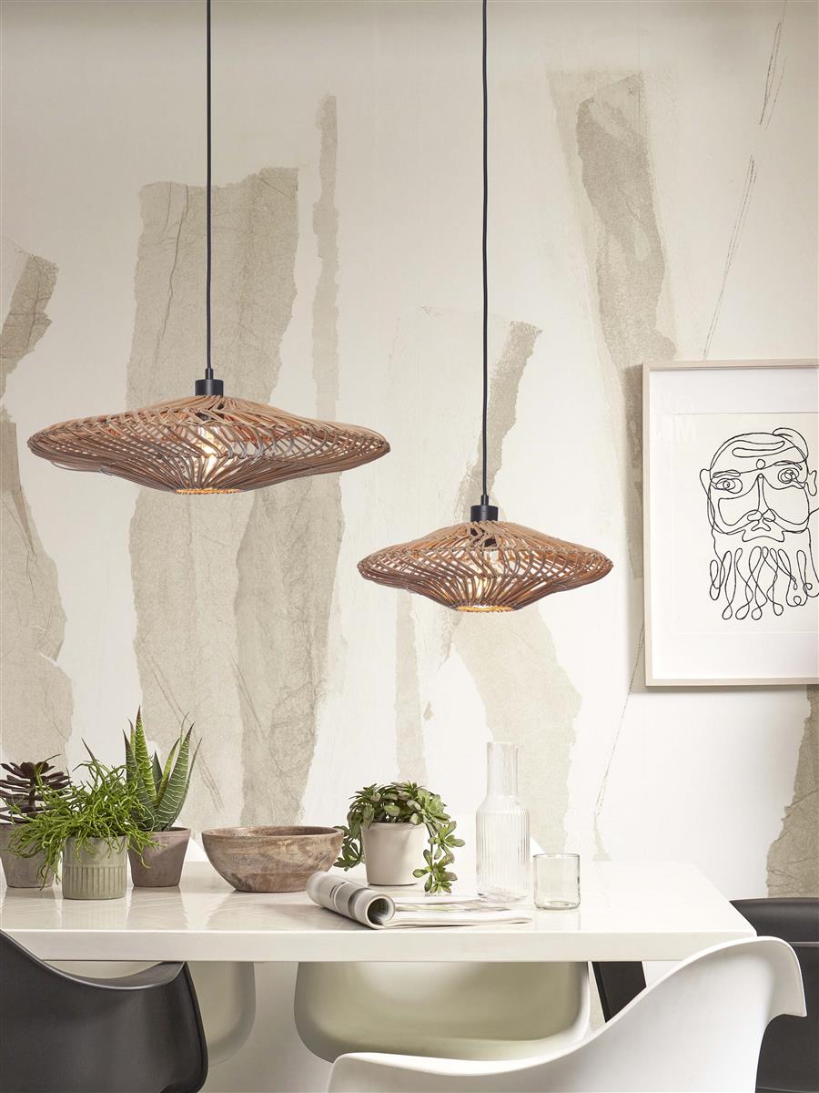 GOOD&MOJO I Hängeleuchte I ZANZIBAR I Farbe: Natur I Schirm: Ø40 x 12