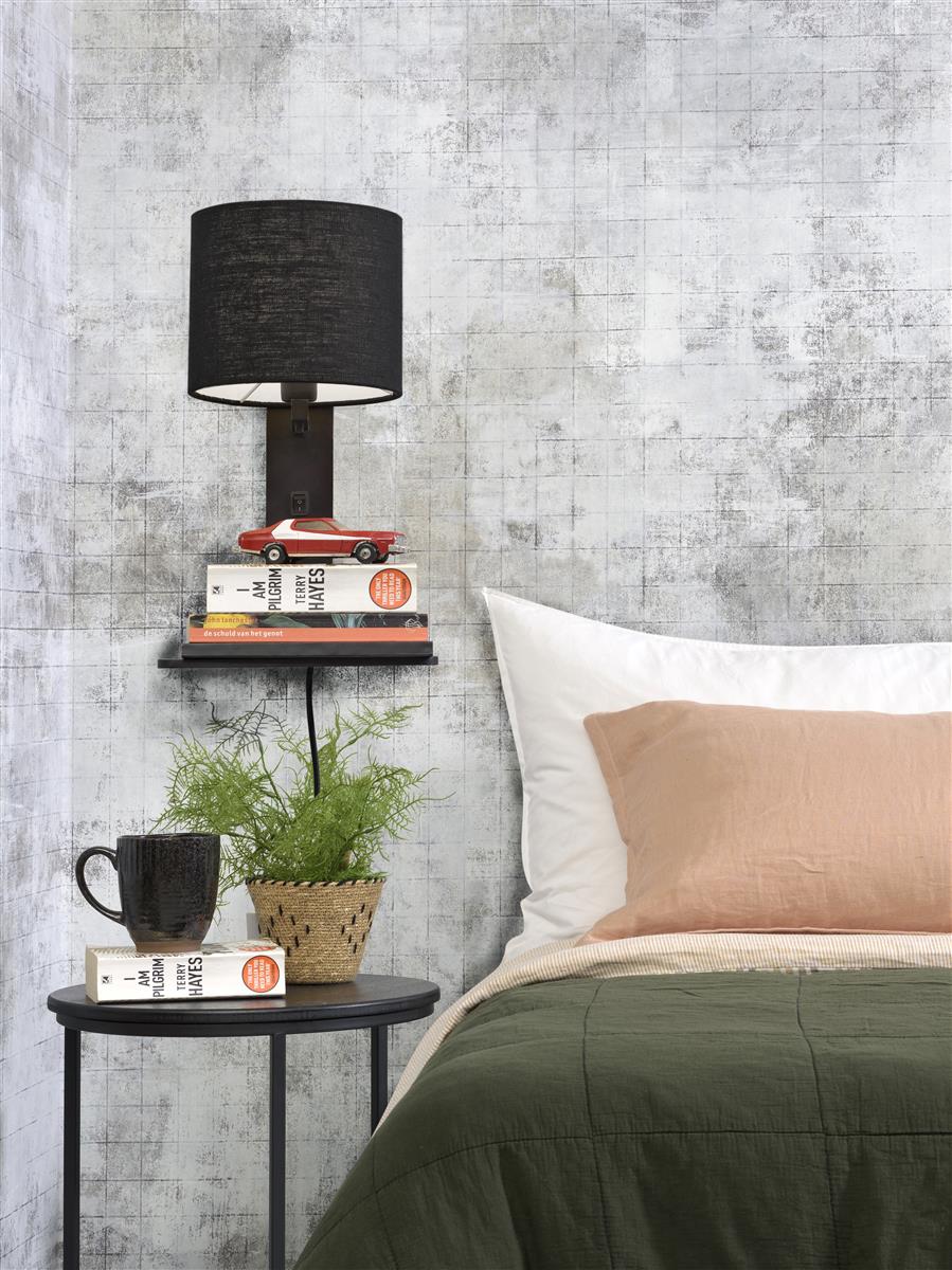 Good&Mojo I Wandleuchte I ANDES I Farbe: Schwarz I Schirm: Ø18 x 15