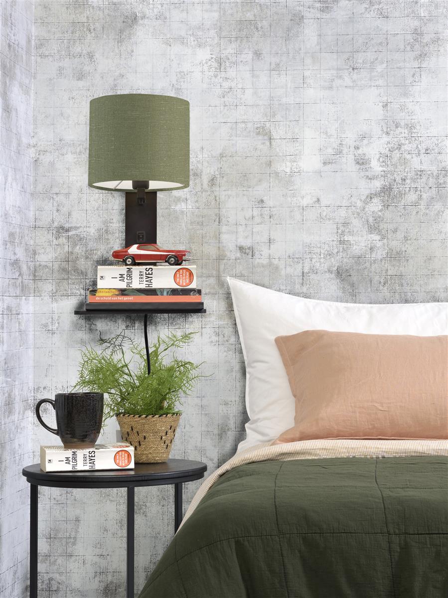 Good&Mojo I Wandleuchte I ANDES I Farbe: Grüner Wald I Schirm: Ø18 x 15