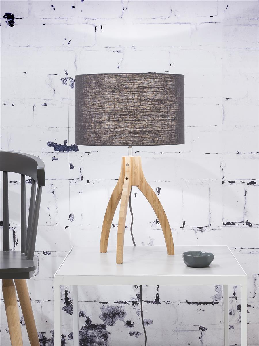 Good&Mojo I Tischleuchte I ANNAPURNA I Farbe: Dunkelgrau I Schirm: Ø32 x 20