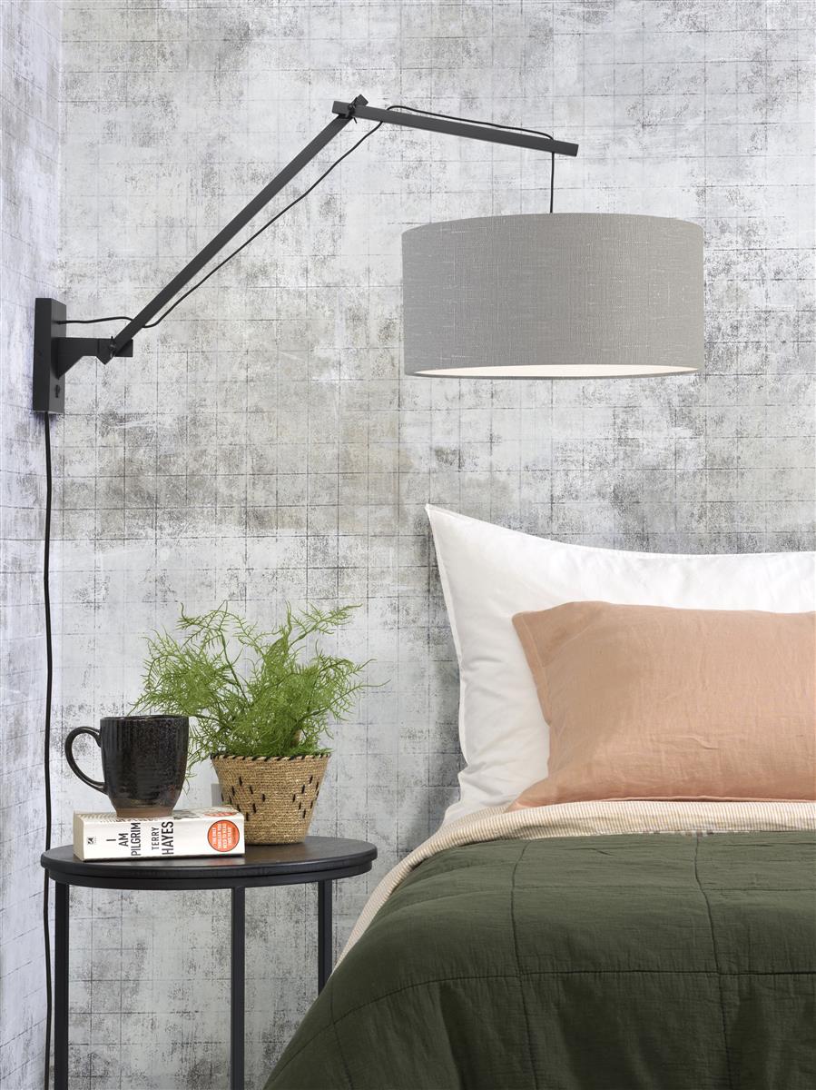 Good&Mojo I Wandleuchte I ANDES I Farbe: Lichtgrau I Schirm: Ø47 x 23