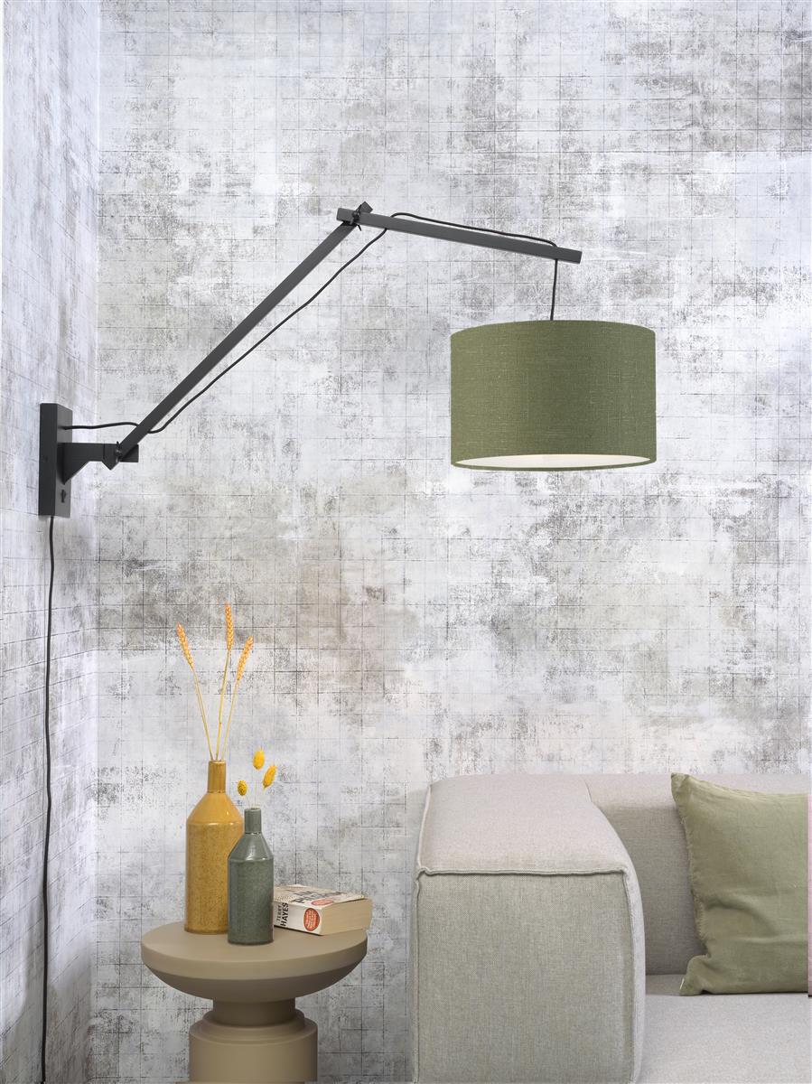 Good&Mojo I Wandleuchte I ANDES I Farbe: Grüner Wald I Schirm: Ø32 x 20