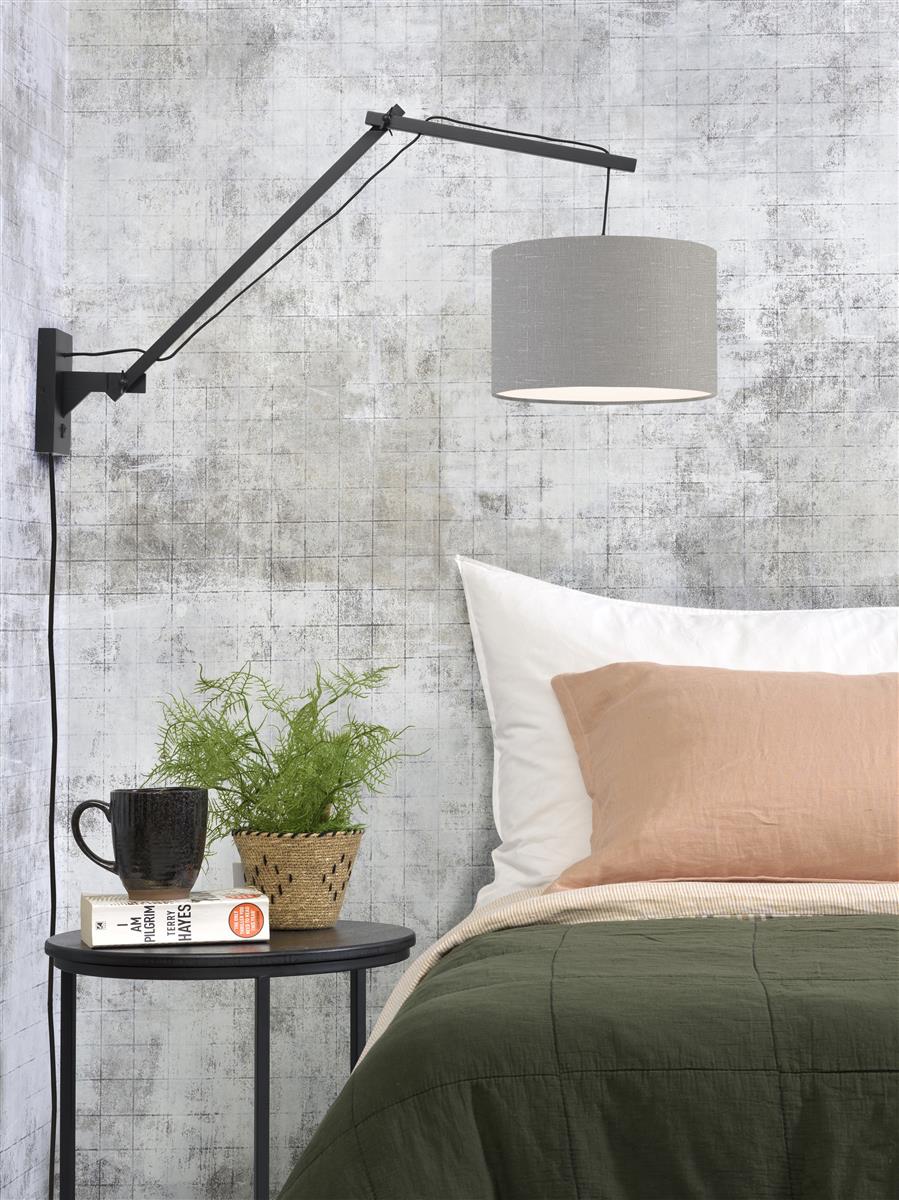 Good&Mojo I Wandleuchte I ANDES I Farbe: Lichtgrau I Schirm: Ø32 x 20